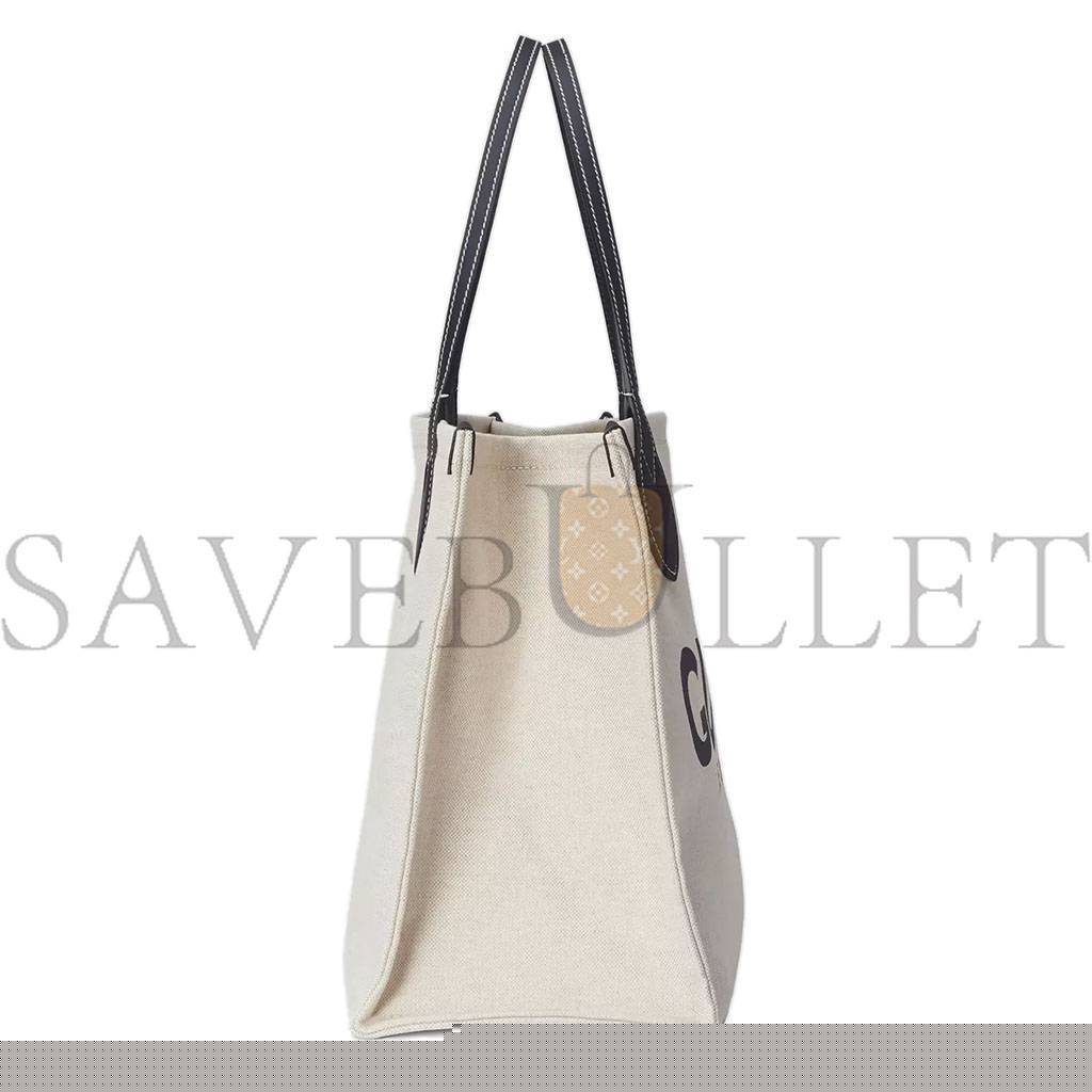 G*u*i print tote bag new beige canvas black 772176 (41*19*18cm)